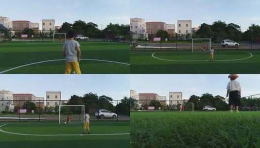 儿童踢足球高清在线视频素材下载