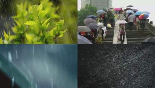 雨成组镜头合集高清在线视频素材下载