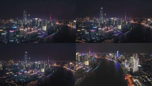 浦东航拍夜景高清在线视频素材下载