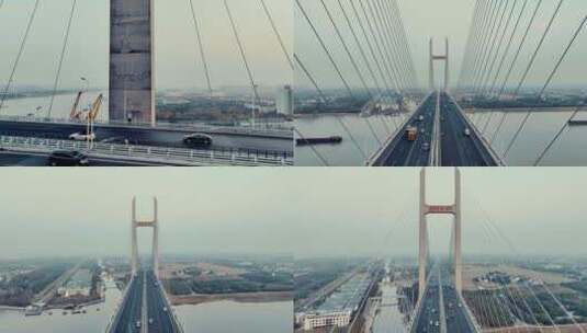 闵浦大桥桥墩高清在线视频素材下载