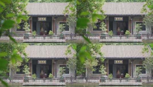 广州岭南园林余荫山房古建筑高清在线视频素材下载