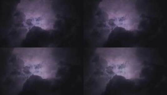 闪电风暴夜空高清在线视频素材下载