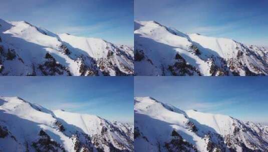 4K登峰登山高山雪山攀登冬季滑雪高清在线视频素材下载