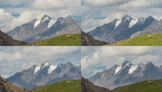 帕米尔高原的雪山,塔什库尔干,帕米尔高原高清在线视频素材下载