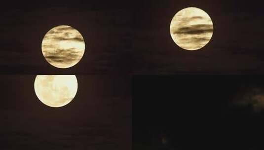 【4K】金色的月亮高清在线视频素材下载