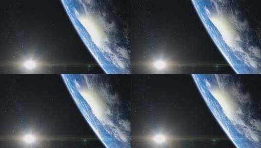 宇宙中的地球地平线高清在线视频素材下载