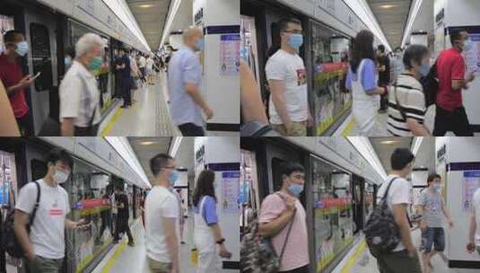 上海乘坐繁忙地铁3高清在线视频素材下载