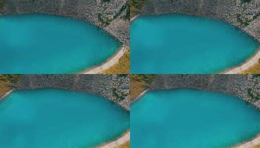 高原上的高山湖泊航拍高清在线视频素材下载