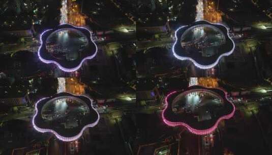 深圳春花天桥夜景-深南大道城市车流高清在线视频素材下载