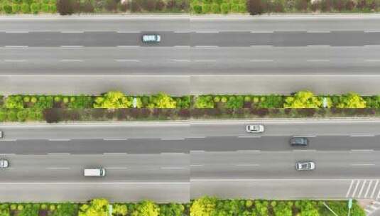 4K上帝视角航拍高速公路高清在线视频素材下载