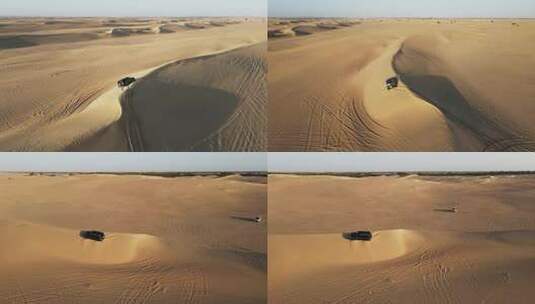 沙漠中的车辆高清在线视频素材下载