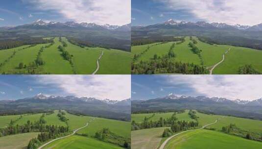 阿尔卑斯山航拍高清在线视频素材下载