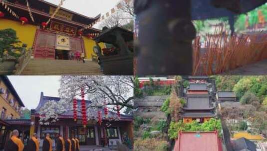 杭州千年法喜寺高清在线视频素材下载