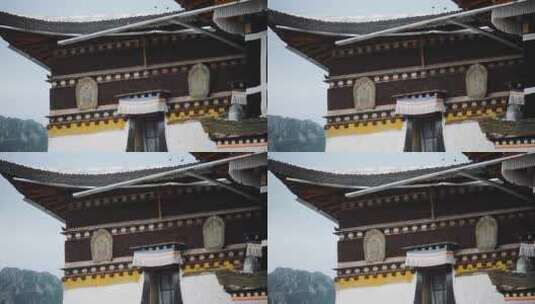 郎木寺建筑外景高清在线视频素材下载