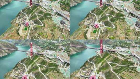 4K航拍川西泸定大渡河大桥风光高清在线视频素材下载