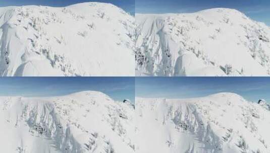 航拍雪山景观高清在线视频素材下载