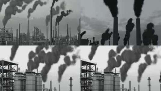 工业化废气排放和空气污染高清在线视频素材下载