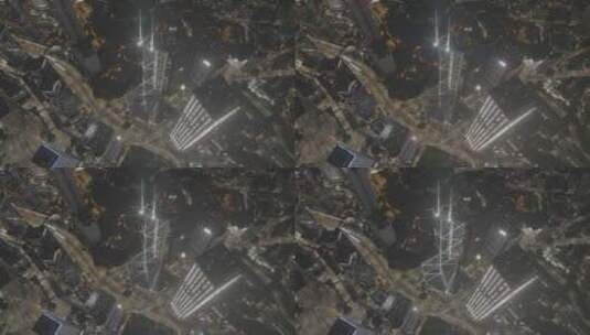 中银大厦夜景航拍视频Dlog_4K30P高清在线视频素材下载