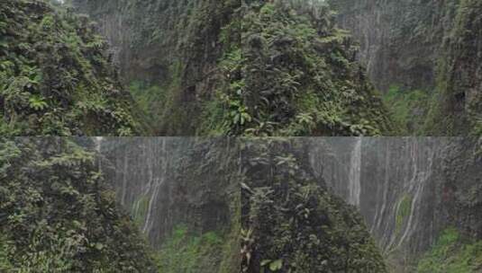 爪哇岛赛武瀑布航拍高清在线视频素材下载