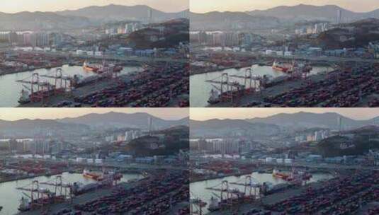 港口 集装箱 货物 码头 货运高清在线视频素材下载