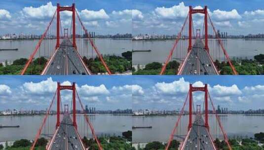 武汉-鹦鹉洲大桥高清在线视频素材下载