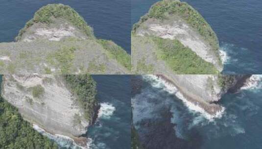 印尼巴厘岛佩妮岛精灵沙滩航拍高清在线视频素材下载