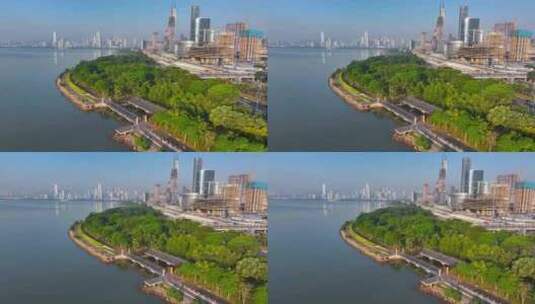 4K深圳湾休闲航拍2高清在线视频素材下载
