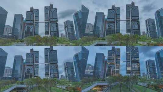 大疆无人机新总部大楼天空之城高清在线视频素材下载