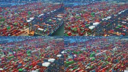 深圳集装箱贸易港口码头高清在线视频素材下载