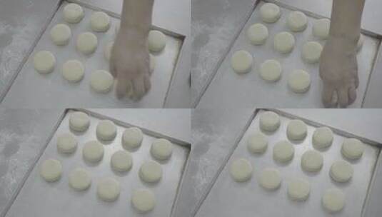 翻毛月饼制作过程高清在线视频素材下载
