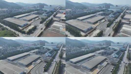 漳州港仓储中心航拍工厂仓库物流中心高清在线视频素材下载