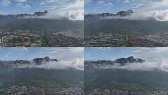 雨后泰山云雾缭绕高清在线视频素材下载