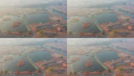 良渚古城遗址公园高清在线视频素材下载