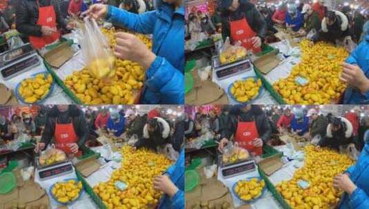 农历新年，重庆长生赶集市场迎来众多市民高清在线视频素材下载