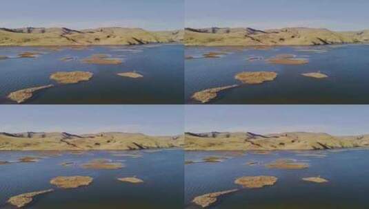 湖泊高原枯萎草地高清在线视频素材下载