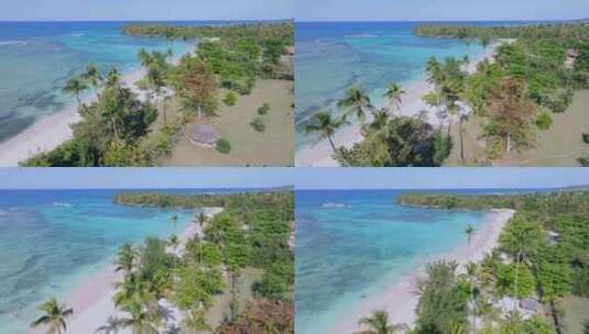多米尼加共和国萨马纳半岛拉斯加莱拉斯普拉高清在线视频素材下载