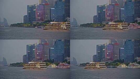 上海外滩游轮高清在线视频素材下载