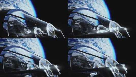 实验星舰垂直离开地球轨道动画高清在线视频素材下载