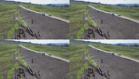 阿西里西草原骑马高清在线视频素材下载