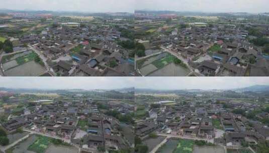 湖南怀化中方荆平古村航拍高清在线视频素材下载
