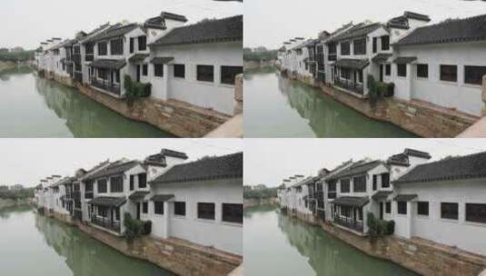 江南水乡沿水民居高清在线视频素材下载