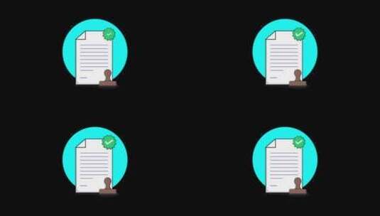 纸质木制邮票。验证概念动画视频-透明高清在线视频素材下载