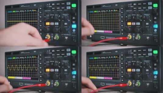 示波器显示正弦波信号高清在线视频素材下载
