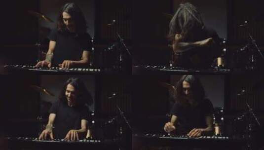 手，人，玩，合成器高清在线视频素材下载