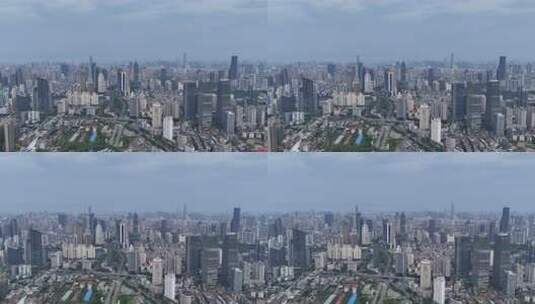 航拍湖北武汉城市天际线CBD高楼建筑高清在线视频素材下载