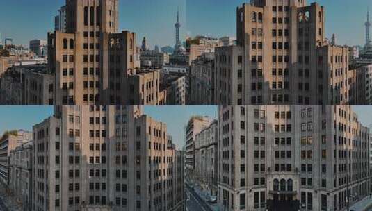 福州大楼航拍空镜高清在线视频素材下载