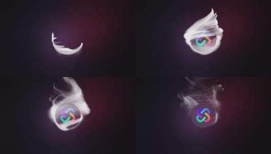 螺旋 烟雾 粒子 创意 logo 演绎高清AE视频素材下载
