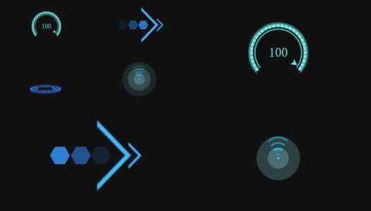 HUD科技元素合集高清AE视频素材下载