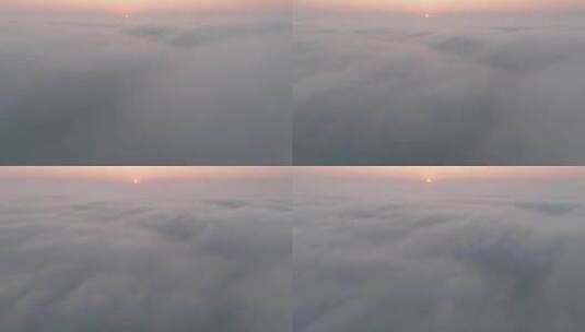 城市日出云海空镜 沈阳平流雾 4段高清在线视频素材下载