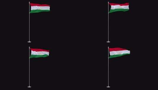 塔吉克斯坦国旗循环高清在线视频素材下载
